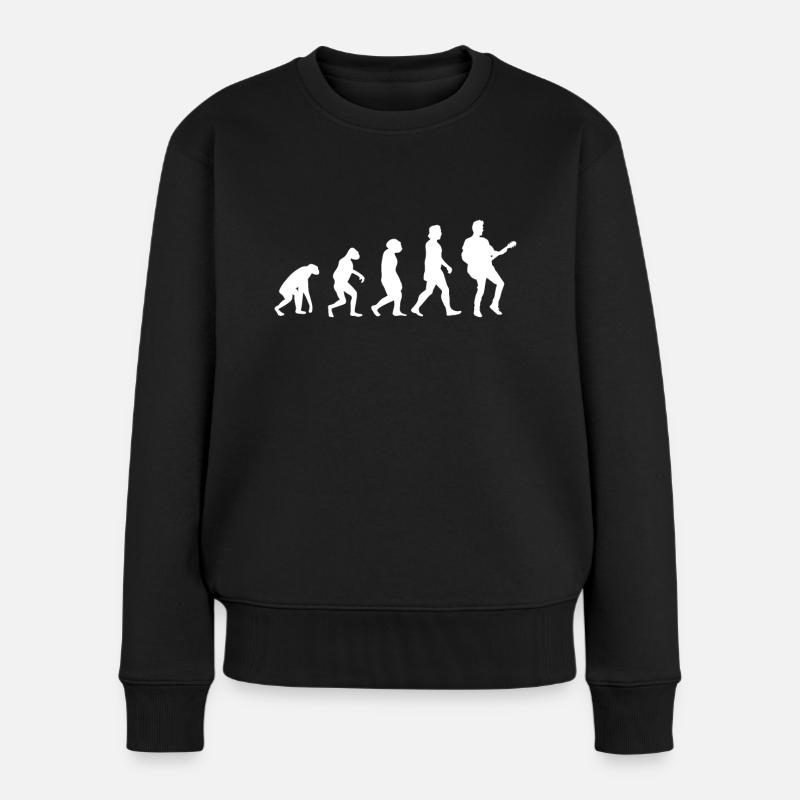 Gitarrist Evolution Gitarre E-Gitarre Bassgitarre - Frauen Premium Bio Pullover - Schwarz