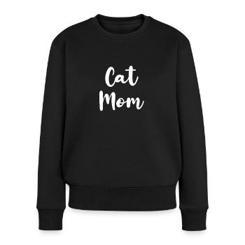 Katzen - Katze - Cats - cats - Katzen Mama - Frauen Premium Bio Pullover - Schwarz - Vorne - Julia (174cm)