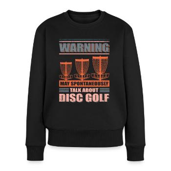 Discgolf Dsic Golf | Discgolfspieler Geschenk - Frauen Premium Bio Pullover - Schwarz - Vorne - Julia (174cm)