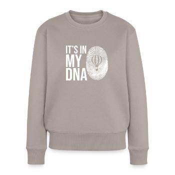 Ballonfahrer Luftfahrt Ballonfahrt Heißluftballon - Frauen Premium Bio Pullover - Taupe - Vorne - Julia (174cm)