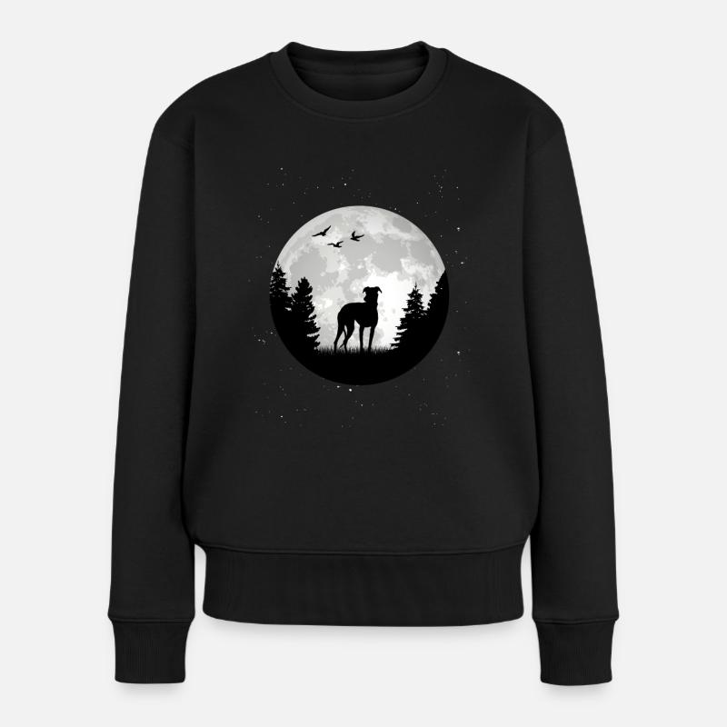 Galgo Español Spanischer Windhund - Frauen Premium Bio Pullover - Schwarz