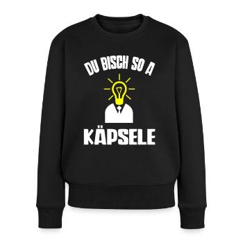 Käpsele Spruch Glühbirne Lustiges Geschenk T-Shirt - Frauen Premium Bio Pullover - Schwarz - Vorne - Julia (174cm)