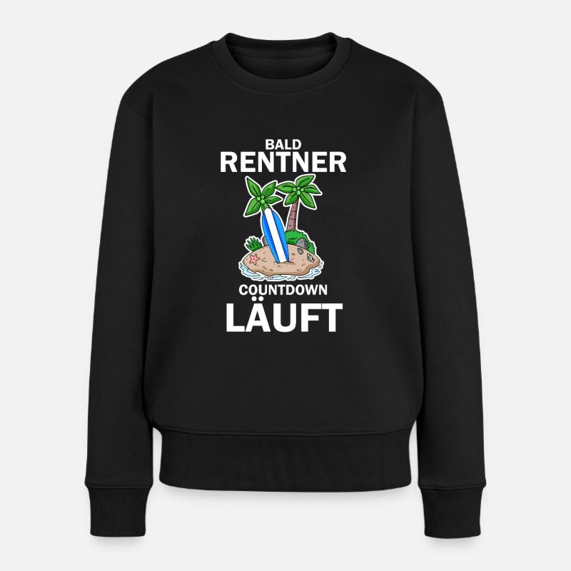 Rentner Countdown - Frauen Premium Bio Pullover - Schwarz
