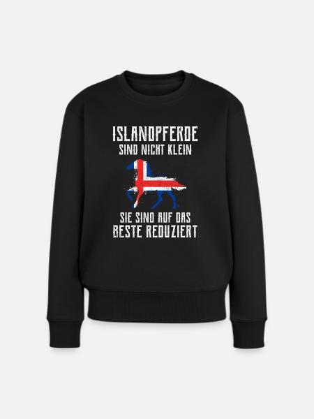 Islandpferd - Frauen Premium Bio Pullover - Schwarz