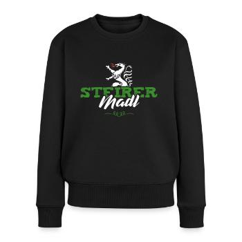 Steirermadl Steiermark Steirer Madl Steirerin - Frauen Premium Bio Pullover - Schwarz - Vorne - Julia (174cm)