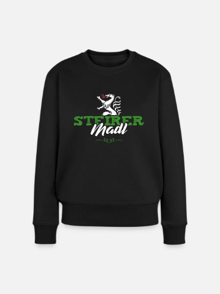 Steirermadl Steiermark Steirer Madl Steirerin - Frauen Premium Bio Pullover - Schwarz