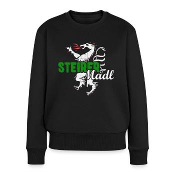 Steirermadl Steiermark Spruch Steirer Madl lustig - Frauen Premium Bio Pullover - Schwarz - Vorne - Julia (174cm)