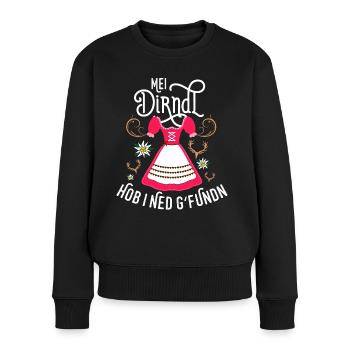 Sprüche Frauen Ersatz Tracht Dirndl - Frauen Premium Bio Pullover - Schwarz - Vorne - Julia (174cm)