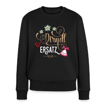 Trachtenshirt Damen Mädchen Dirndl Ersatz Tracht - Frauen Premium Bio Pullover - Schwarz - Vorne - Julia (174cm)