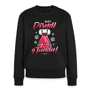 Damen Trachtenshirt Kinder Mei Dirndl Tracht Madl - Frauen Premium Bio Pullover - Schwarz - Vorne - Julia (174cm)