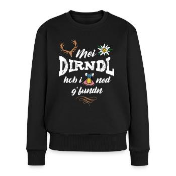 Damen Trachtenshirt Kinder Mei Dirndl - Frauen Premium Bio Pullover - Schwarz - Vorne - Julia (174cm)