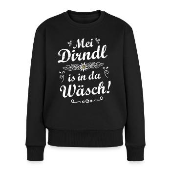 Damen Trachtenshirt Kinder Mei Dirndl Sprüche - Frauen Premium Bio Pullover - Schwarz - Vorne - Julia (174cm)