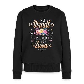Trachtenshirt Schwangere Mei Dirndl Sprüche Tracht - Frauen Premium Bio Pullover - Schwarz - Vorne - Julia (174cm)