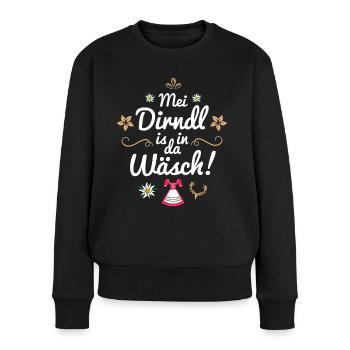 Damen Trachtenshirt Kinder Mei Dirndl Shirt Tracht - Frauen Premium Bio Pullover - Schwarz - Vorne - Julia (174cm)