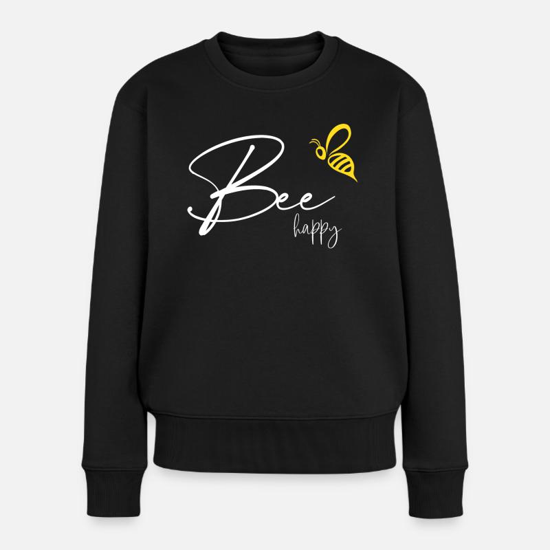 Bee happy - Pull Premium bio Femme - noir