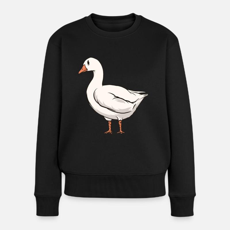 Gänse Züchter Gans Gänsezüchter - Frauen Premium Bio Pullover - Schwarz