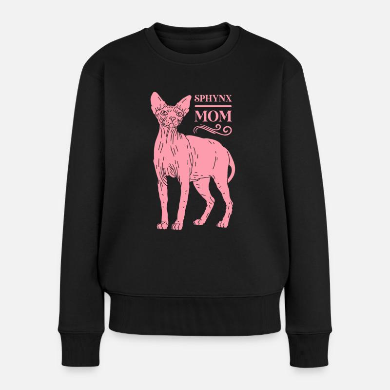 Sphynx Mom Sphynx-Katze Sphinx Katze Geschenk - Frauen Premium Bio Pullover - Schwarz