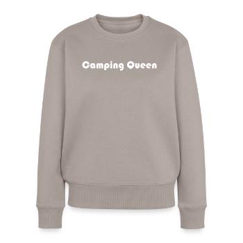Camping - Camping Queen - Pull Premium bio Femme - taupe - Devant - Julia (174cm)