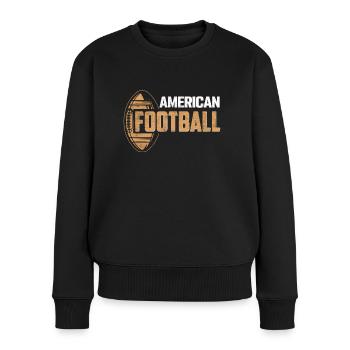Football américain - Pull Premium bio Femme - noir - Devant - Julia (174cm)