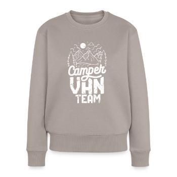 Campervan équipe camping-car caravane caravane - Pull Premium bio Femme - taupe - Devant - Julia (174cm)