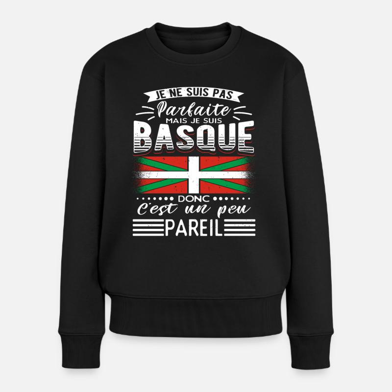 Pays Basque Homme Basque - Pull Premium bio Femme - noir