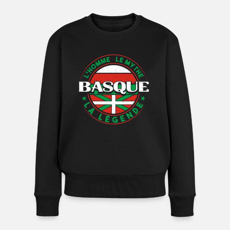 Pays Basque Homme Basque - Pull Premium bio Femme - noir