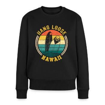 Hawaï Shirt Aloha Hang-Loose Surf Surf - Pull Premium bio Femme - noir - Devant - Julia (174cm)