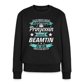 Beamtin Geschenk Beamte Öffentlicher Dienst Lustig - Frauen Premium Bio Pullover - Schwarz - Vorne - Julia (174cm)