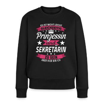 Sekretärin Geschenk Assistentin Bürohumor Büro - Frauen Premium Bio Pullover - Schwarz - Vorne - Julia (174cm)