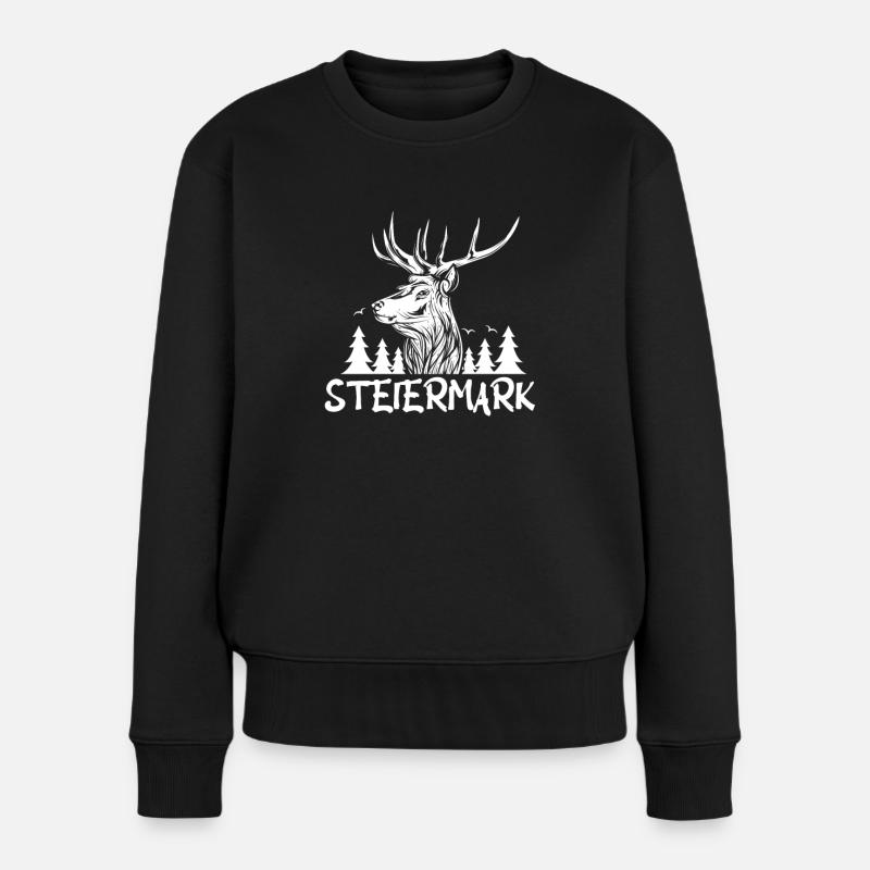 Steirischer Panther Wappen Steiermark Geschenk - Frauen Premium Bio Pullover - Schwarz