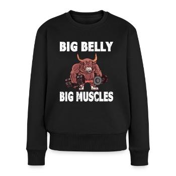 Strongman big muscles sport fitness bodybuilding - Pull Premium bio Femme - noir - Devant - Julia (174cm)