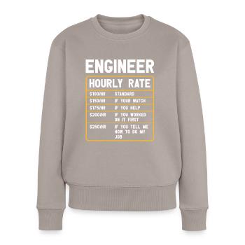 Informatiker | Programmierer Humor Software - Frauen Premium Bio Pullover - Taupe - Vorne - Julia (174cm)