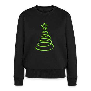 Weihnachten, Weihnachten, Weihnachten, Weihnachten - Frauen Premium Bio Pullover - Schwarz - Vorne - Julia (174cm)