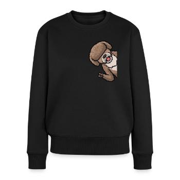Perro de Agua Español Hund Spanischer Wasserhund - Frauen Premium Bio Pullover - Schwarz - Vorne - Julia (174cm)