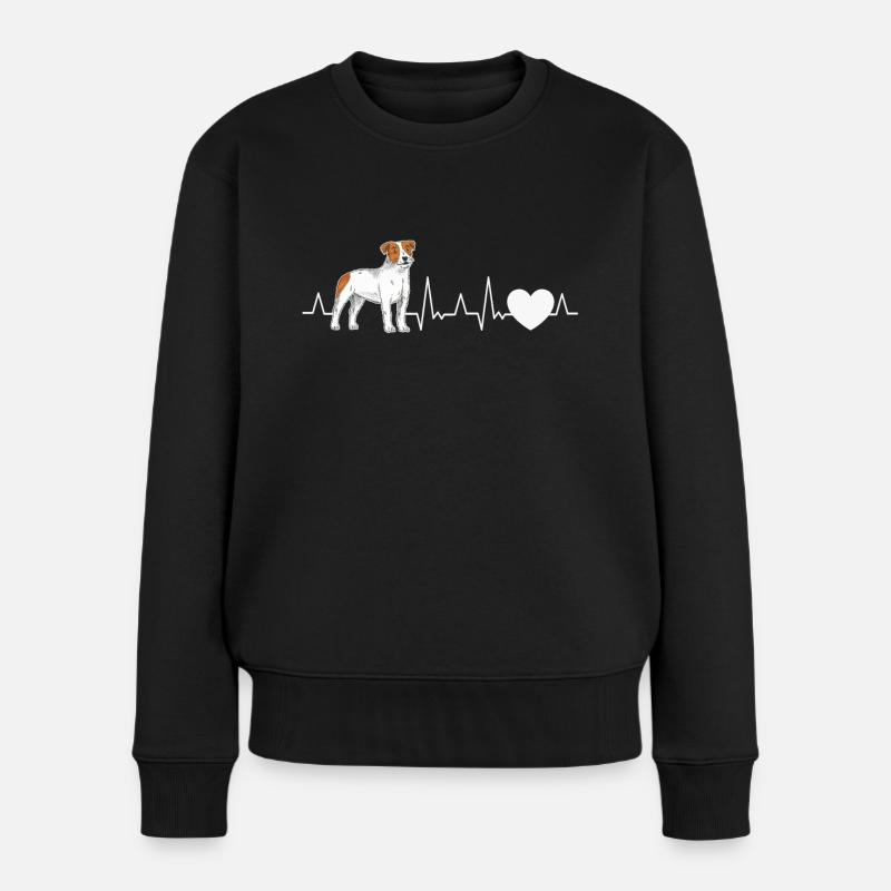 Parson Russell Terrier Herzschlag - Frauen Premium Bio Pullover - Schwarz
