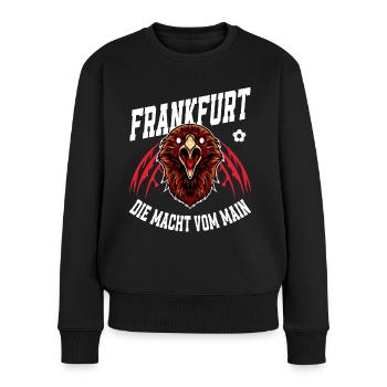 Idée cadeau pour les fans de football de Francfort Macht Main - Pull Premium bio Femme - noir - Devant - Julia (174cm)