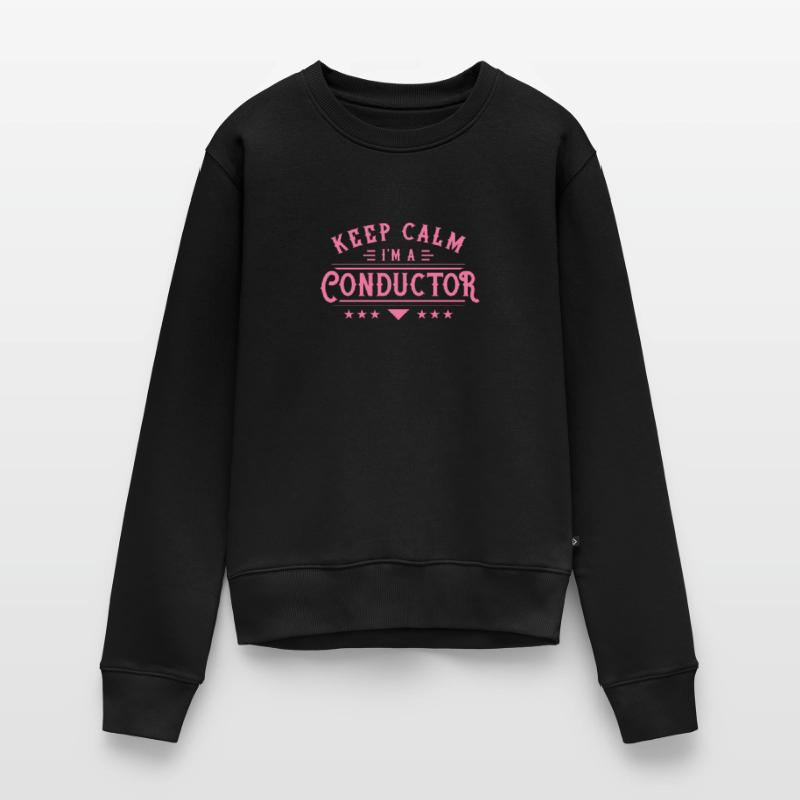 Bleib ruhig ich bin ein Dirigent Dirigentin Sprüch Frauen Premium Bio Pullover