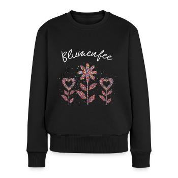 Blumenfee Floristin Floristik Blumen Geschenk - Frauen Premium Bio Pullover - Schwarz - Vorne - Julia (174cm)