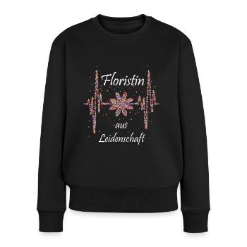 Floristin aus Leidenschaft Floristin Blumenladen - Frauen Premium Bio Pullover - Schwarz - Vorne - Julia (174cm)