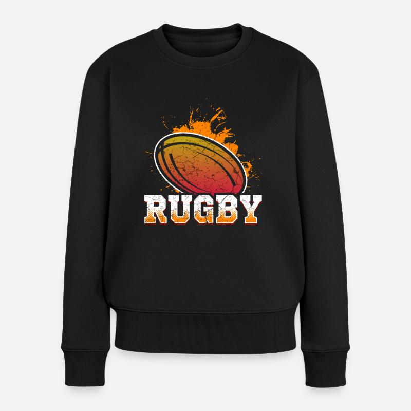 Rugby - Pull Premium bio Femme - noir