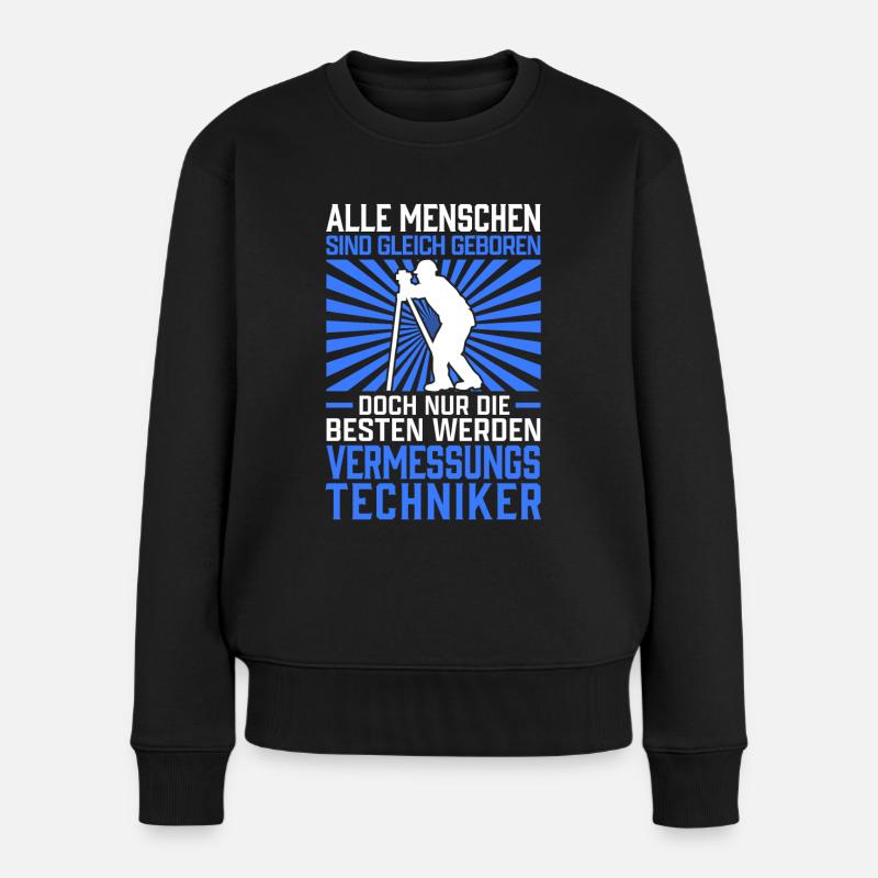 Die Besten werden Vermessungstechniker Vermesser - Frauen Premium Bio Pullover - Schwarz