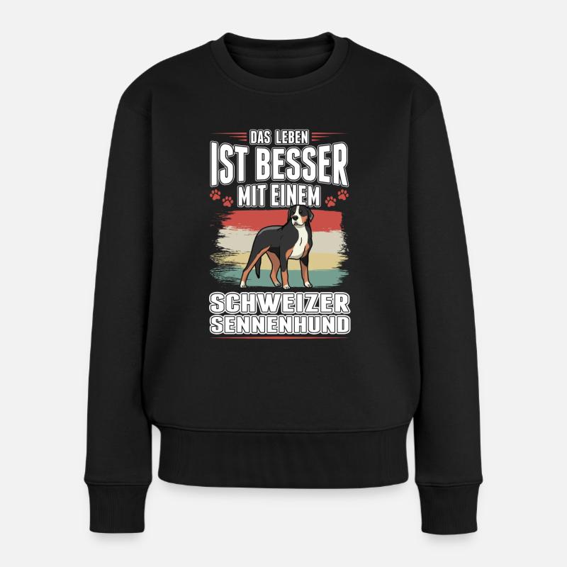Großer Schweizer Sennenhund - Frauen Premium Bio Pullover - Schwarz