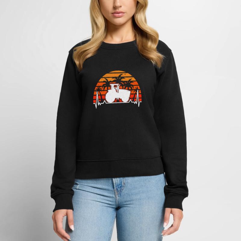 Traktor Evolution Bauer Traktorfahrer Landwirt Frauen Premium Bio Pullover
