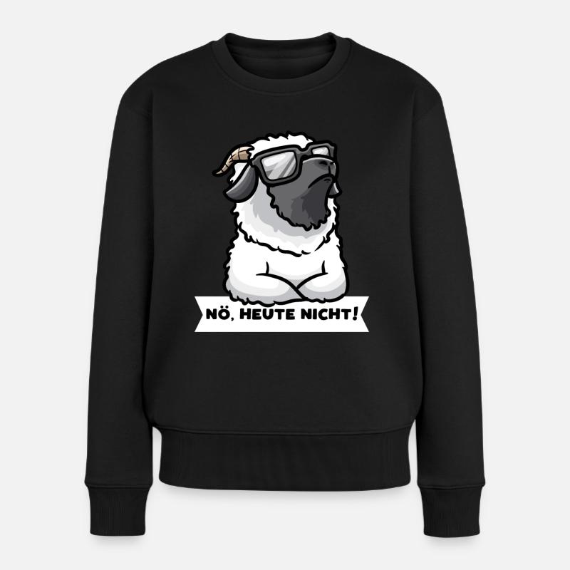Sturen Walliser Schwarznasenschaf Schafe - Frauen Premium Bio Pullover - Schwarz