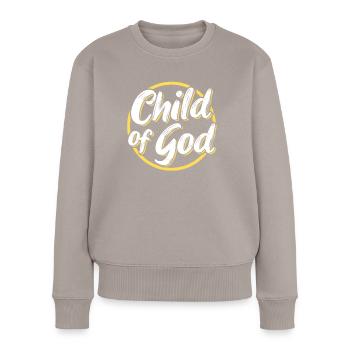 Enfant de Dieu - Pull Premium bio Femme - taupe - Devant - Julia (174cm)