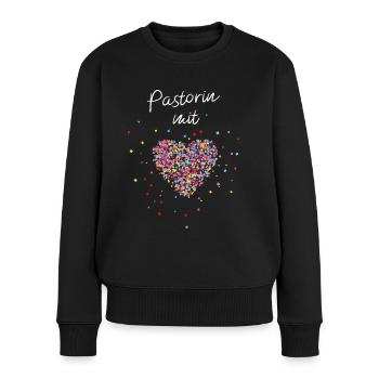 Pasteur Prédicateur Mois Nerveux Jésus Dieu - Pull Premium bio Femme - noir - Devant - Julia (174cm)