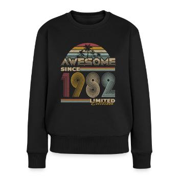 40th birthday Awesome since 1982 Limited Edition - Women's Premium Organic Jumper - black - Front - Julia (174cm)
