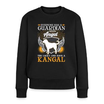 Kangal Schutzengel Anatolischer Hirtenhund - Frauen Premium Bio Pullover - Schwarz - Vorne - Julia (174cm)