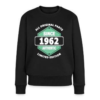 60th birthday All Original Parts since 1962 - Women's Premium Organic Jumper - black - Front - Julia (174cm)