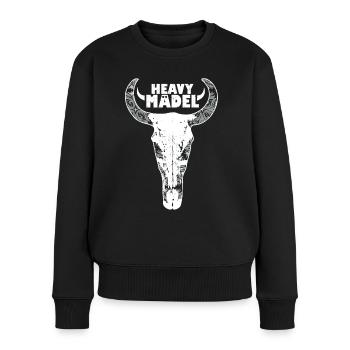 Heavy Mädel Metal Punk Rock Rockerin - Frauen Premium Bio Pullover - Schwarz - Vorne - Julia (174cm)